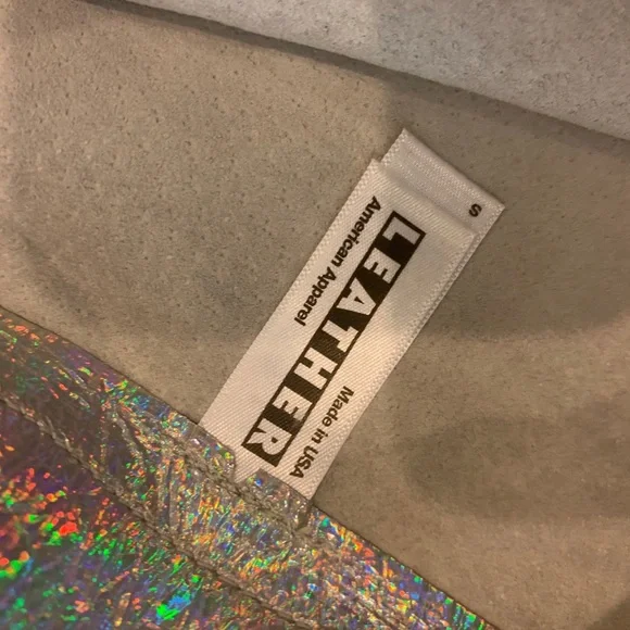 American apparel silver hologram Genuine weather skater skirt small - Picture 4 of 4